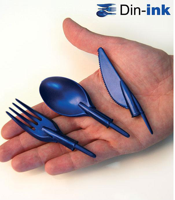 Bouchon de stylo en fourchette, cuillère et couteau